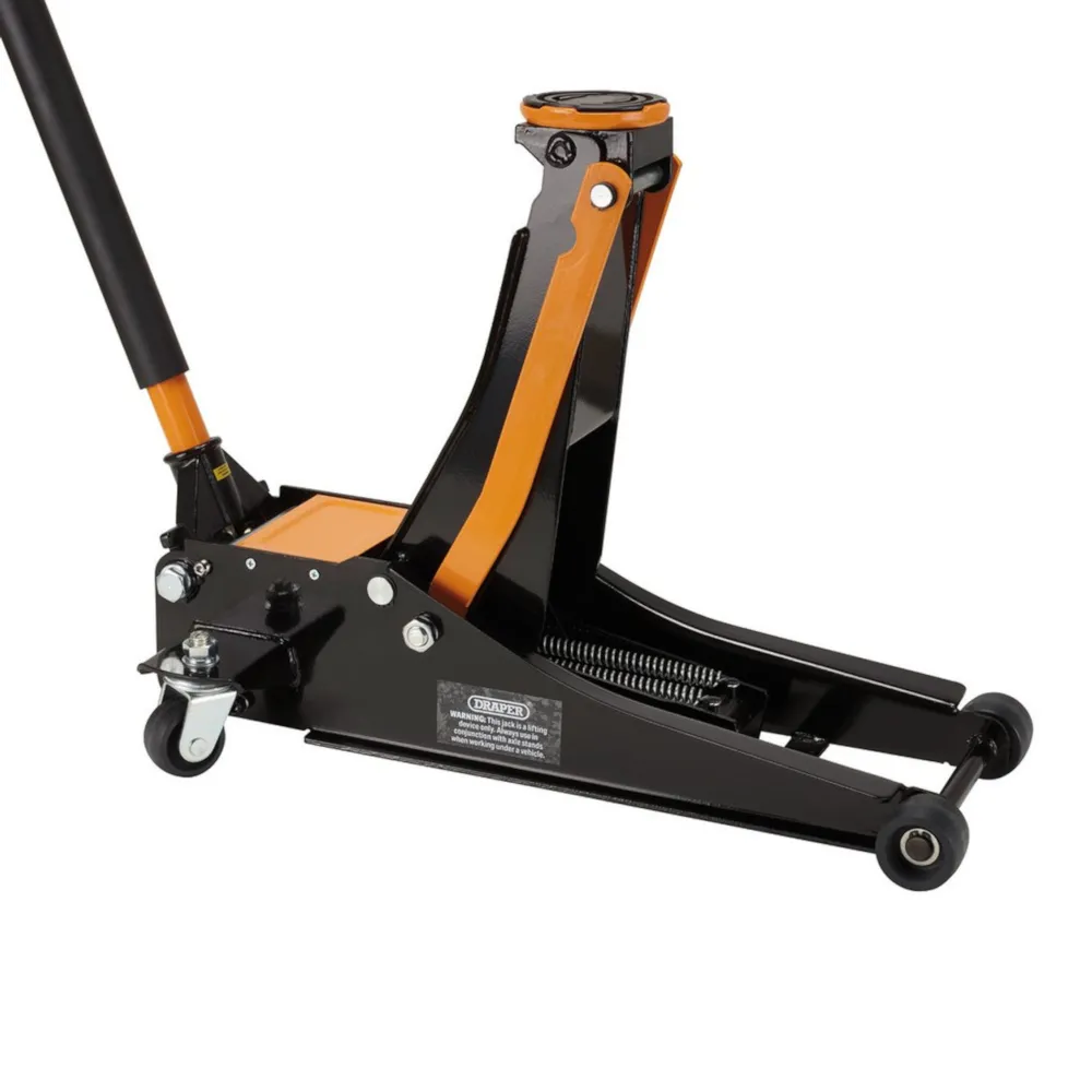 Draper 2.25 Tonne Low Entry Trolley Jack with Quick Lift - Orange - EX-D