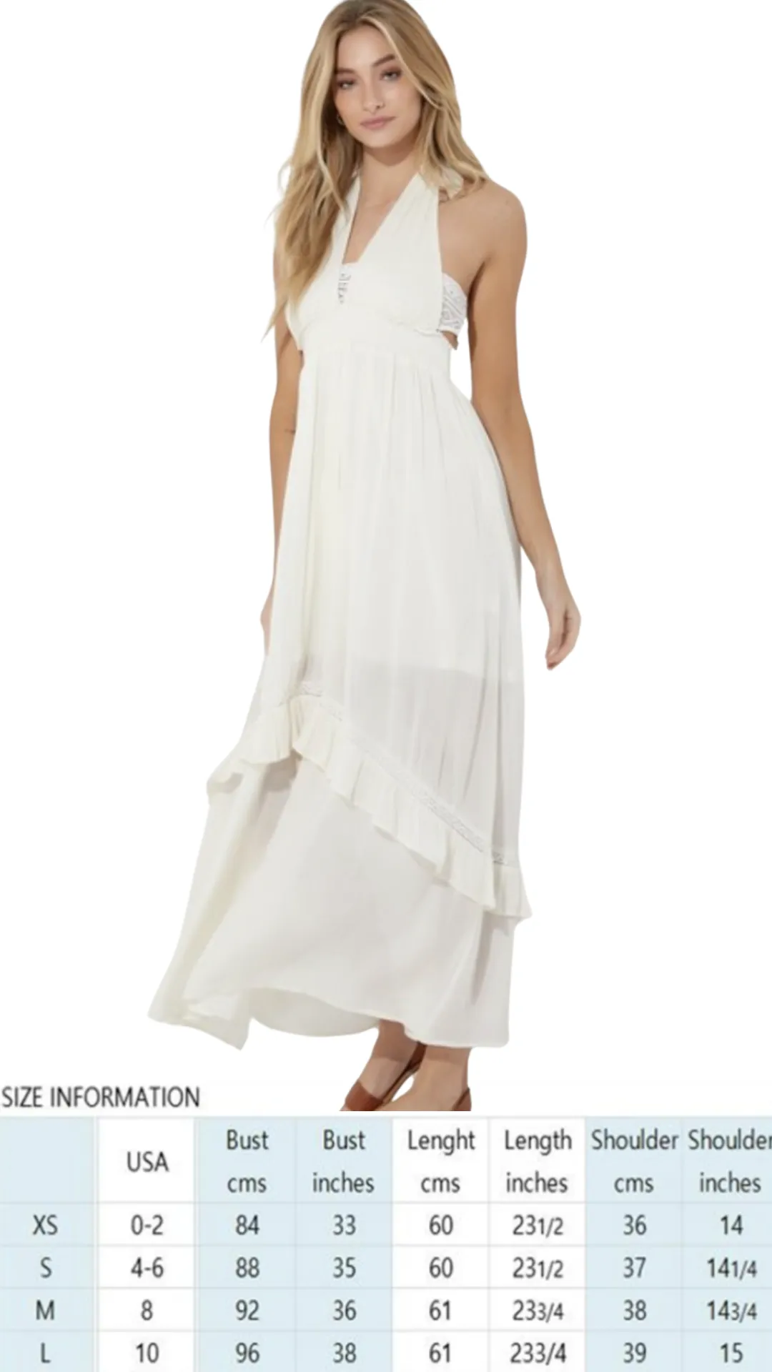 Dressed In White Maxi Dress