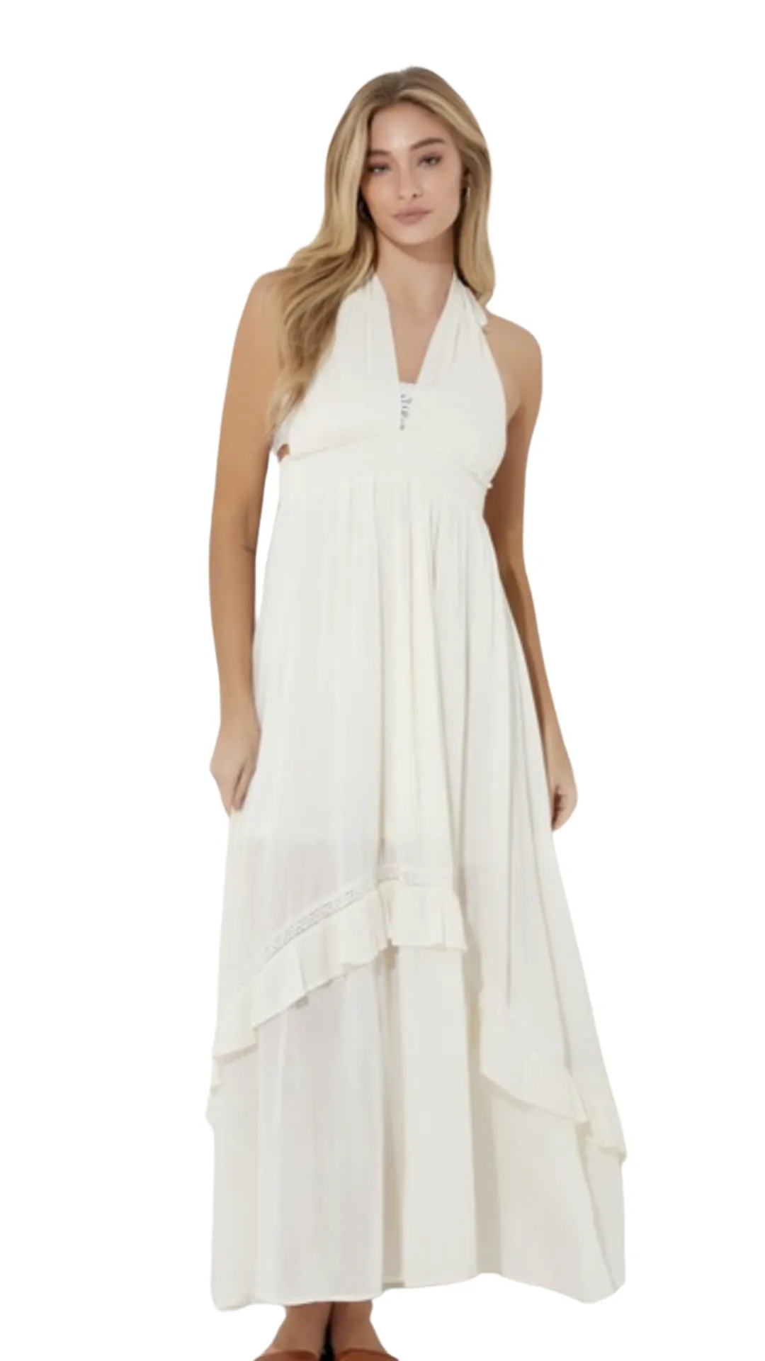 Dressed In White Maxi Dress
