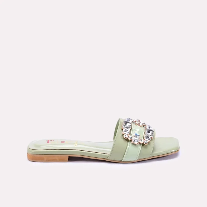 Dunbridge Light Green Fancy Slippers 0412562