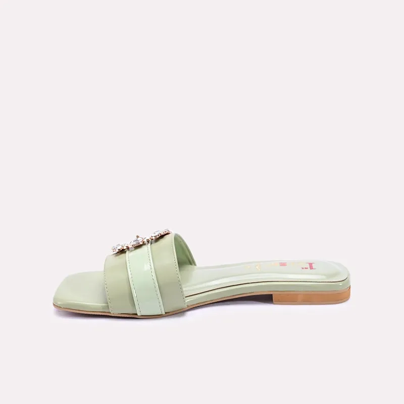 Dunbridge Light Green Fancy Slippers 0412562
