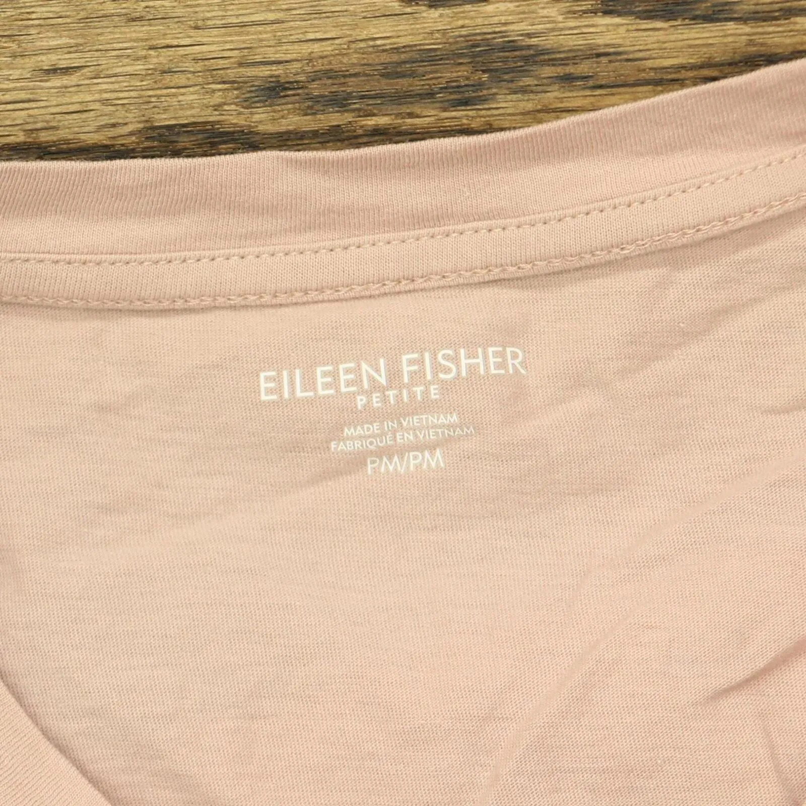 Eileen Fisher Womens Organic Cotton T-Shirt R9PID-T4100P Mauve Pink PM