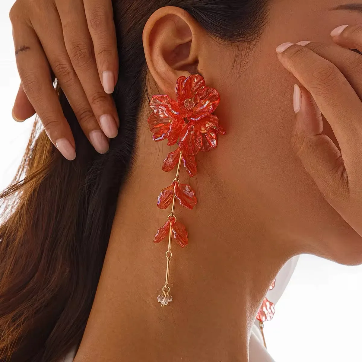 Elegant Charming Scallop Festival Flowers Earrings