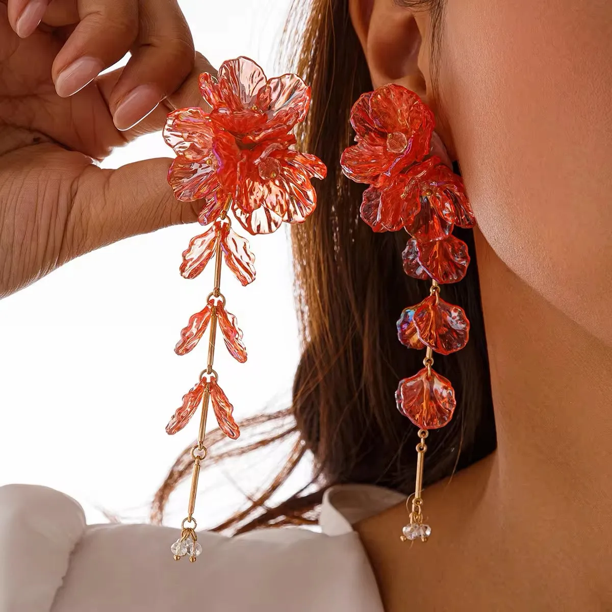 Elegant Charming Scallop Festival Flowers Earrings