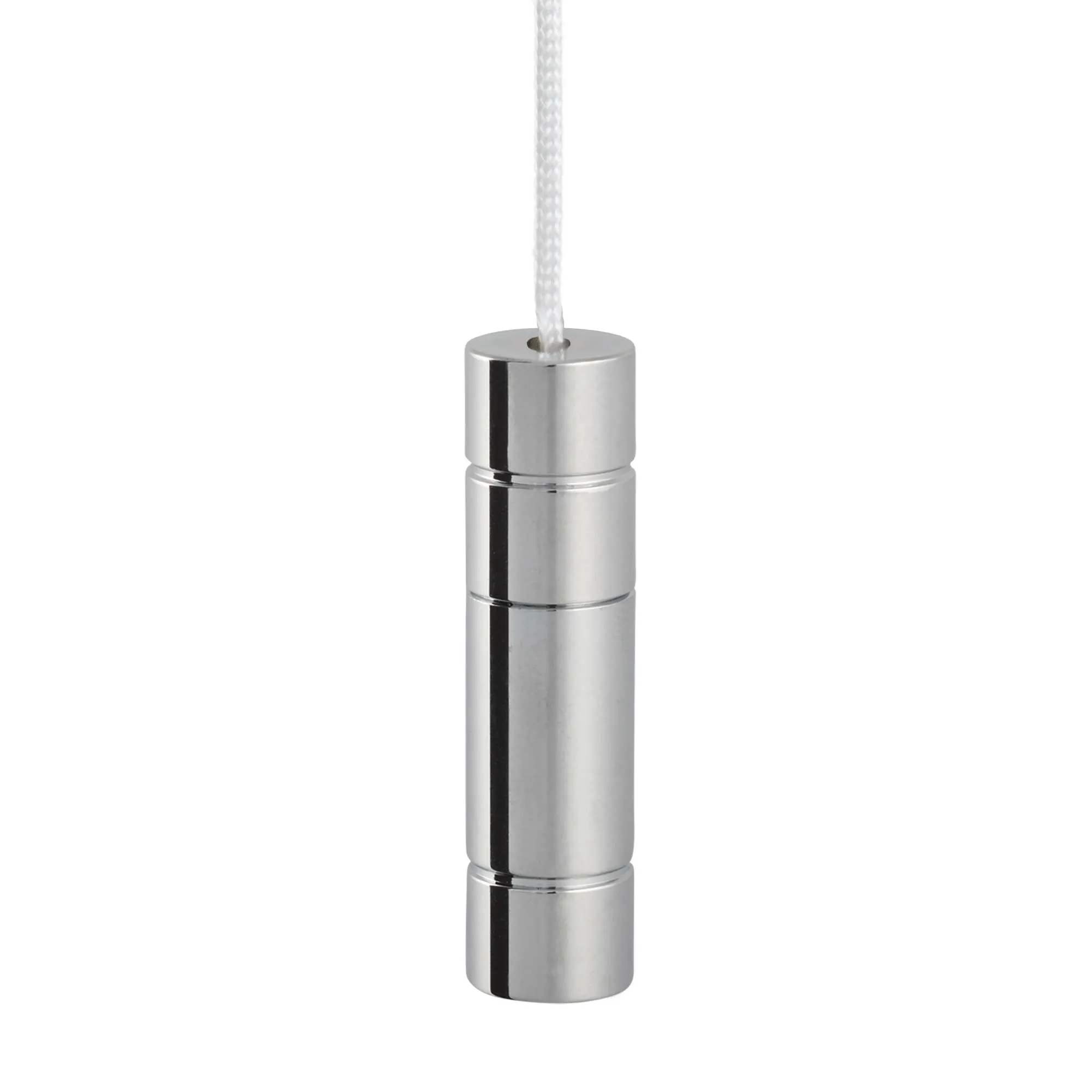 ElekTek Light Pull Cord Chain Handle Chrome Cylinder With 80cm Matching Ball Chain or Cord