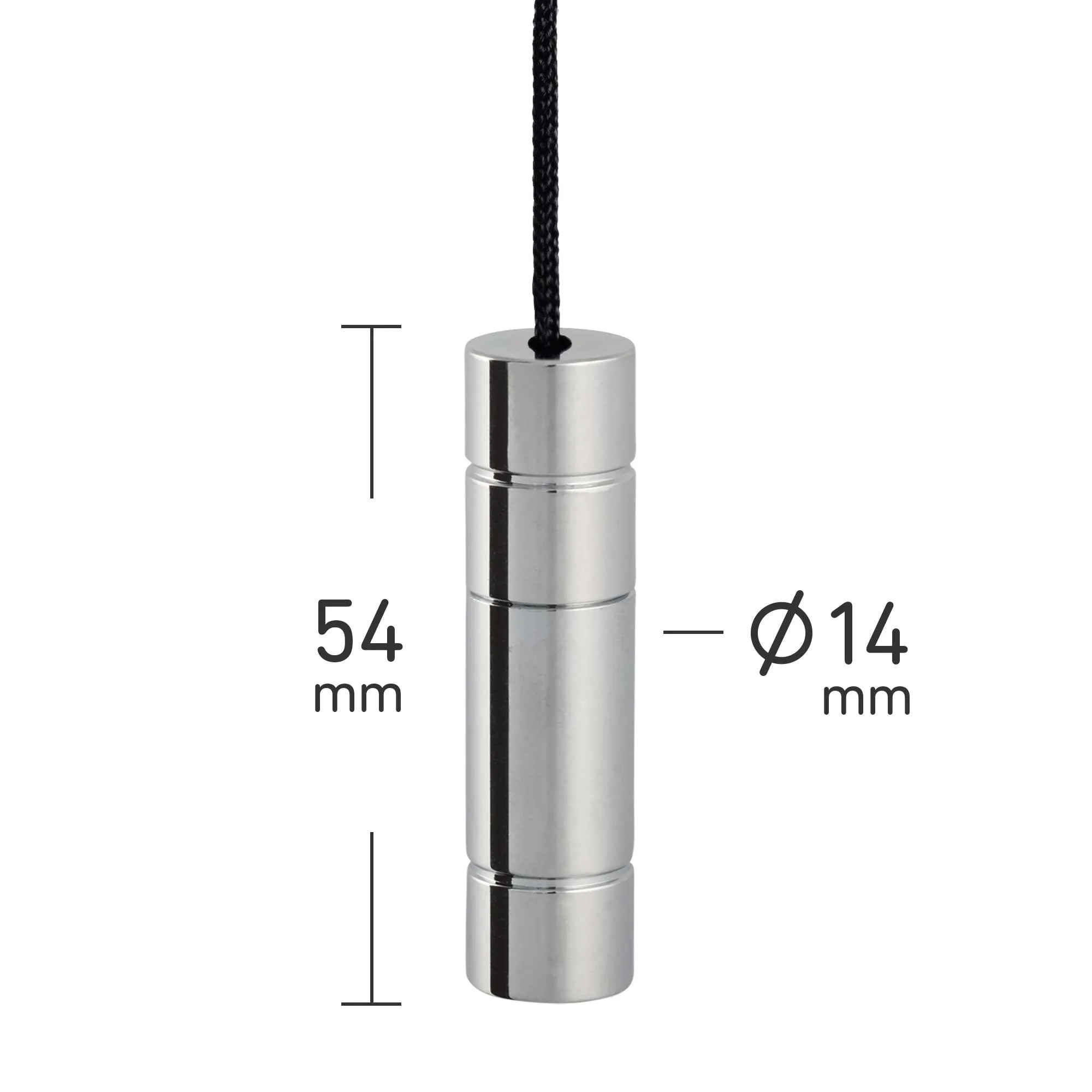 ElekTek Light Pull Cord Chain Handle Chrome Cylinder With 80cm Matching Ball Chain or Cord