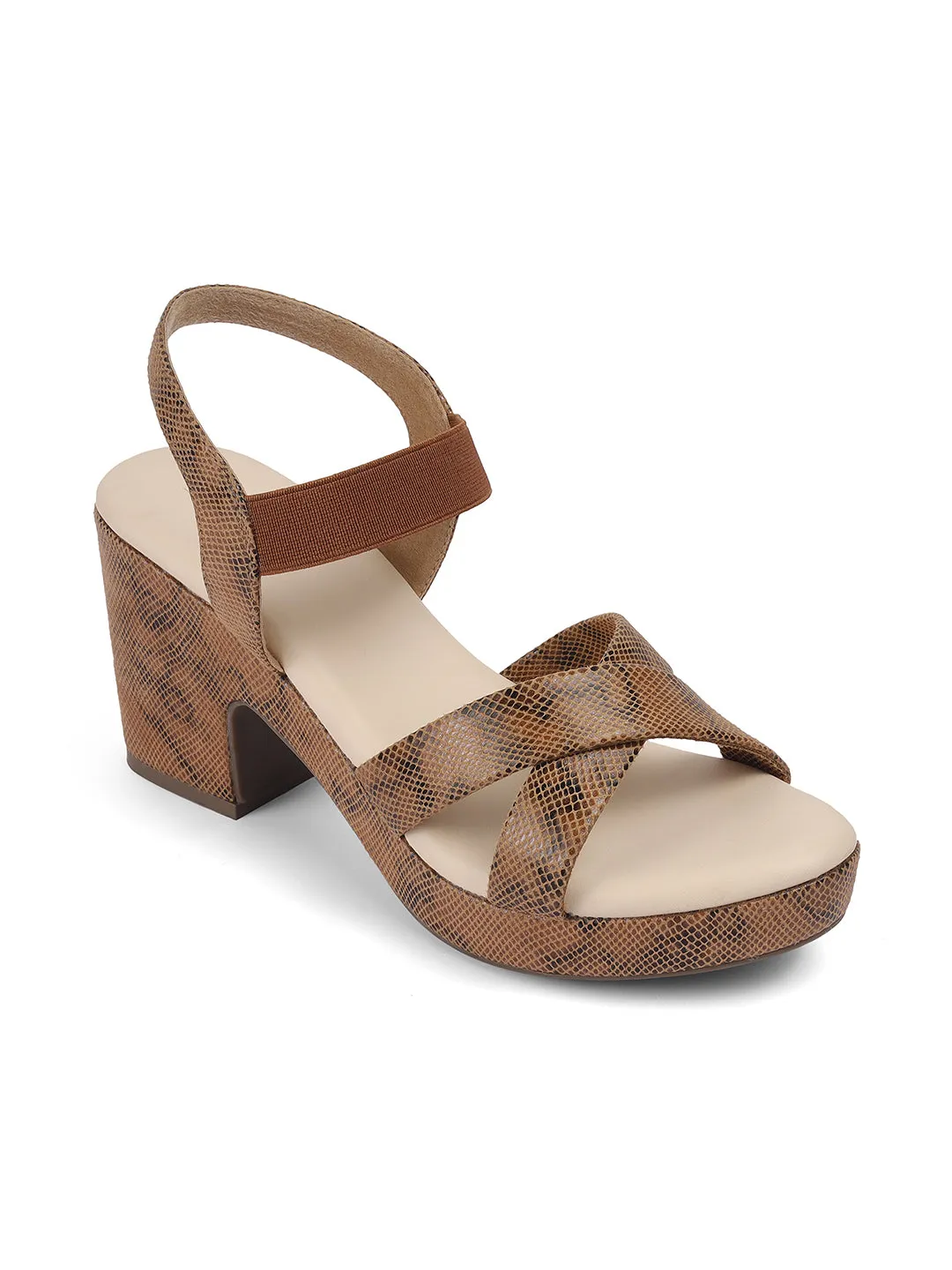 Fancy Solid Backstrap Comfortable Sole Stylish Casual Heel Sandal,for Womens & Girls