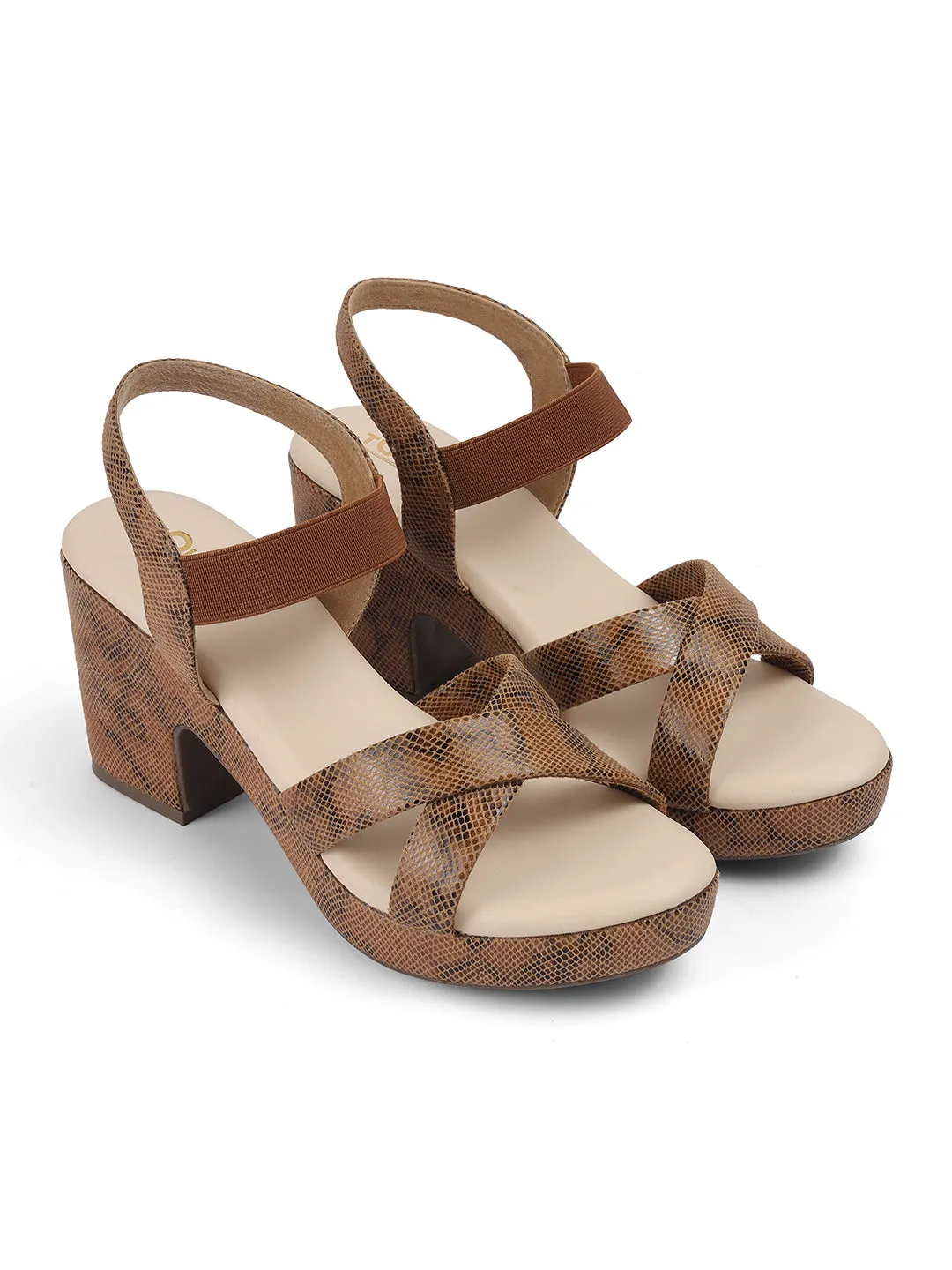 Fancy Solid Backstrap Comfortable Sole Stylish Casual Heel Sandal,for Womens & Girls