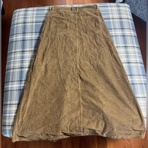 Free people Come As You Are Corduroy Maxi Skirt in Chocolate Brown size 6