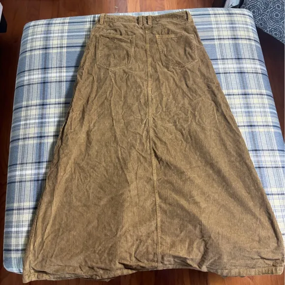 Free people Come As You Are Corduroy Maxi Skirt in Chocolate Brown size 6