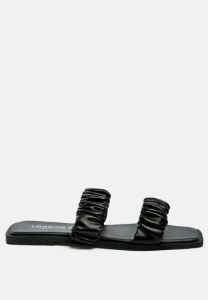 Gathered Strap Slip-On Flat