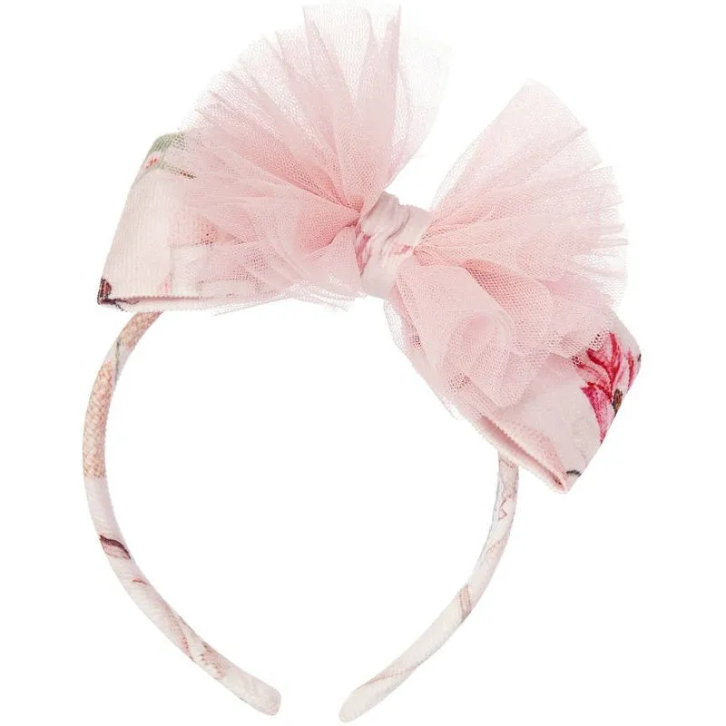 Girls Pink Floral Headband