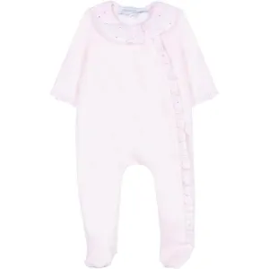 Girls Pink Frill Babygrow