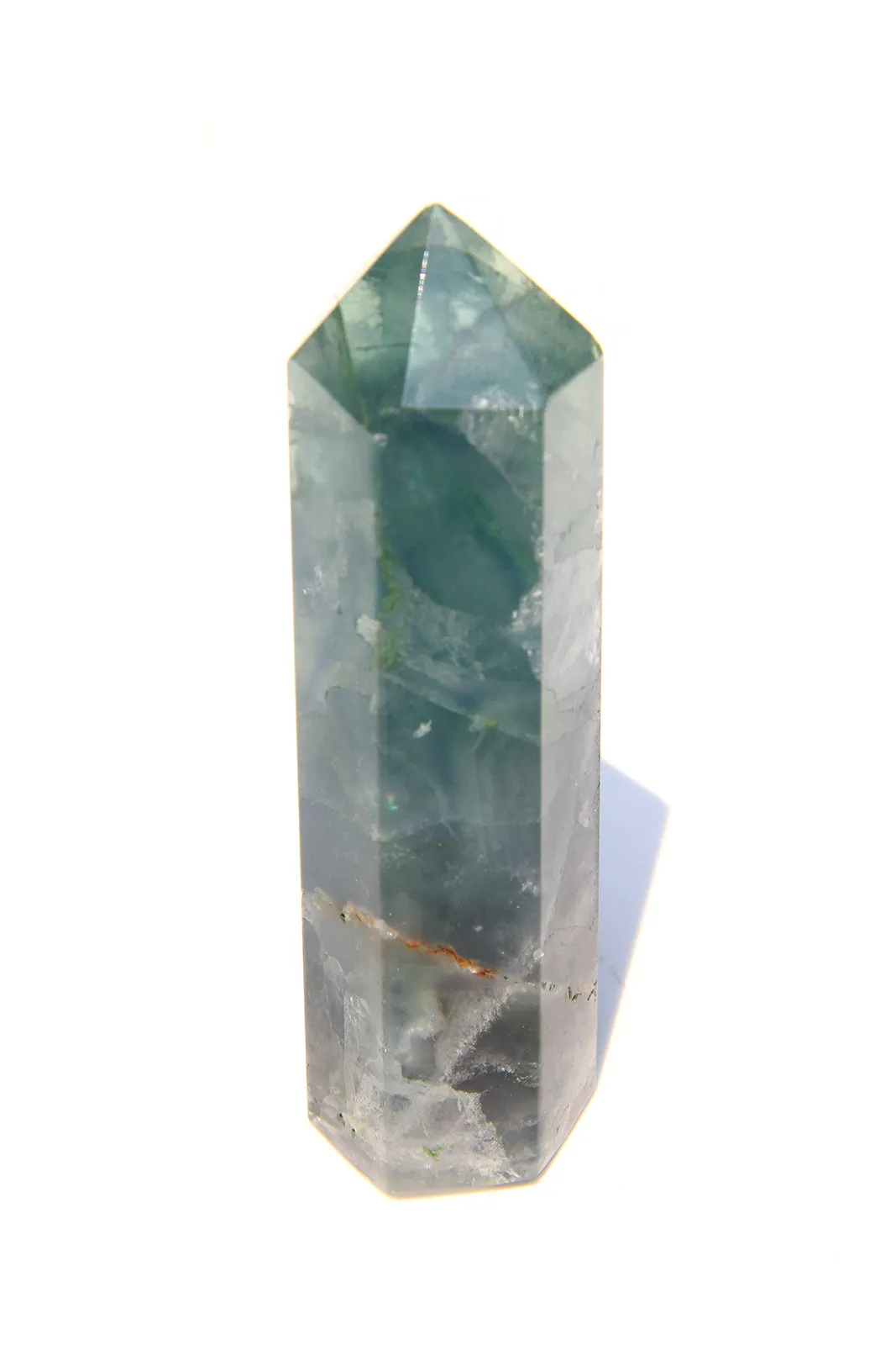 Green Fluorite Crystal Point