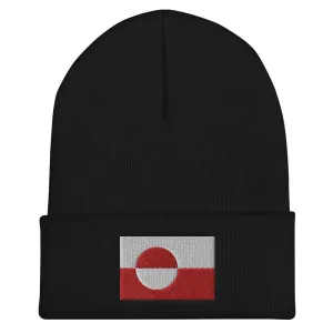 Greenlandic Flag Embroidered Beanie