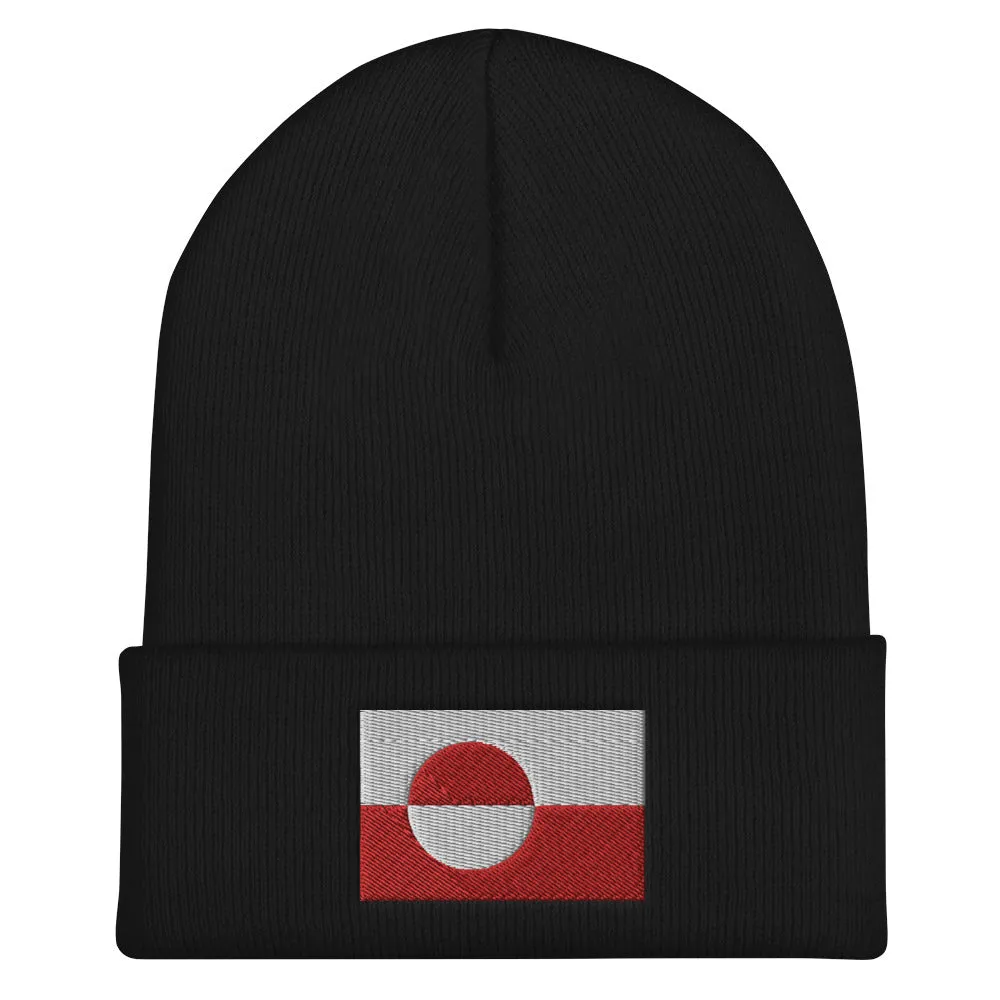 Greenlandic Flag Embroidered Beanie