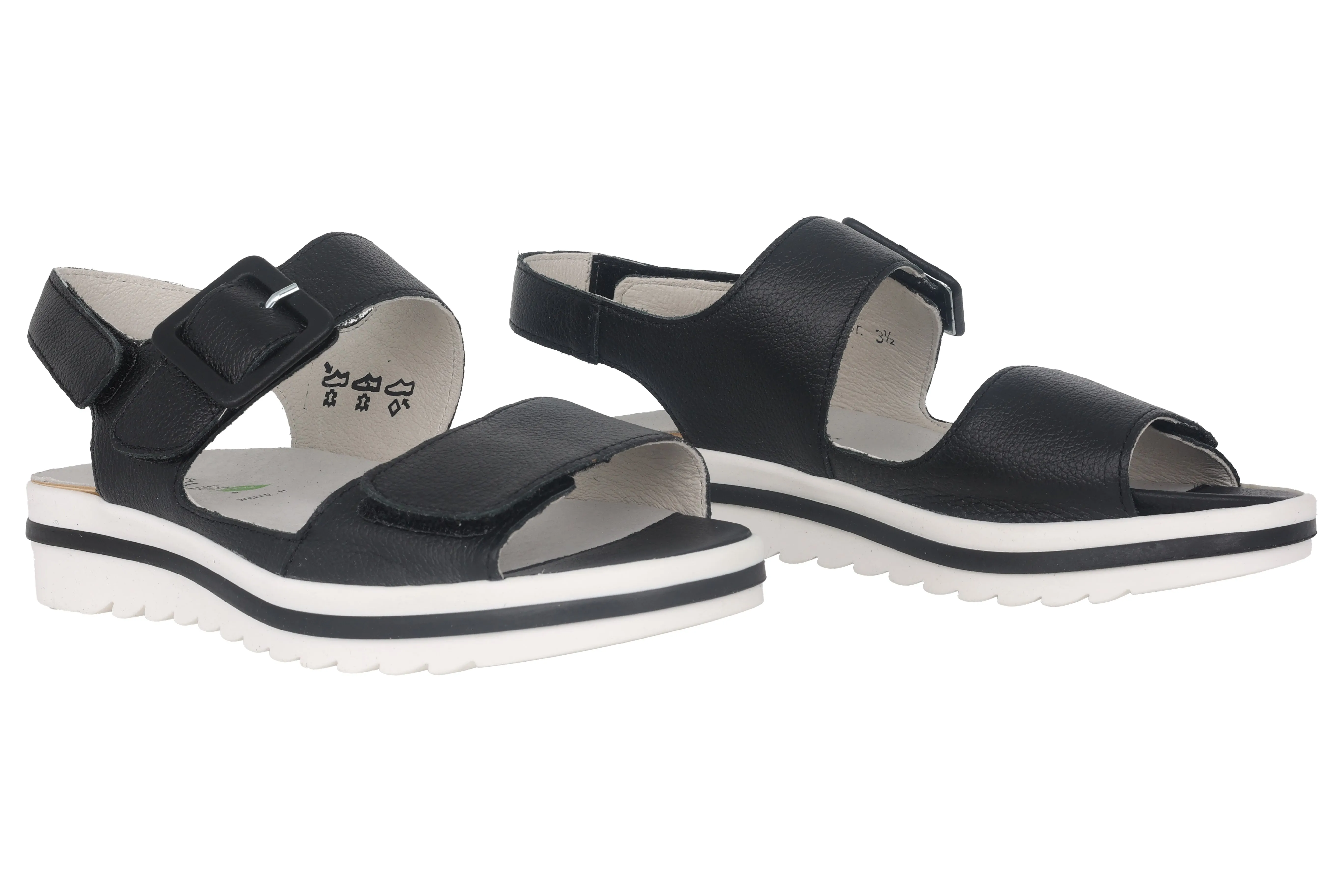 'Hakura' women's wide fit (H) sandal - black