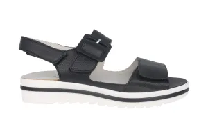 'Hakura' women's wide fit (H) sandal - black