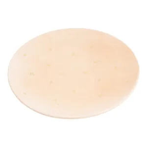 Handmade Nude Glazed Moroccan Plates with 12K Gold Accent
