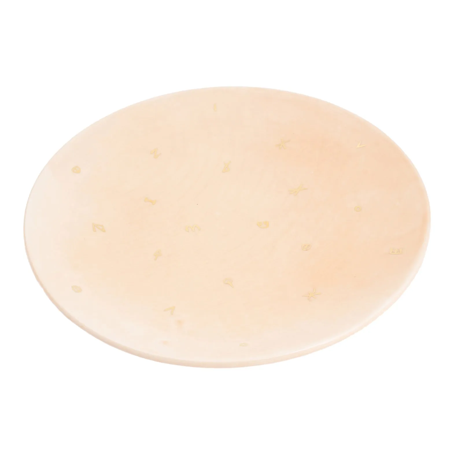 Handmade Nude Glazed Moroccan Plates with 12K Gold Accent