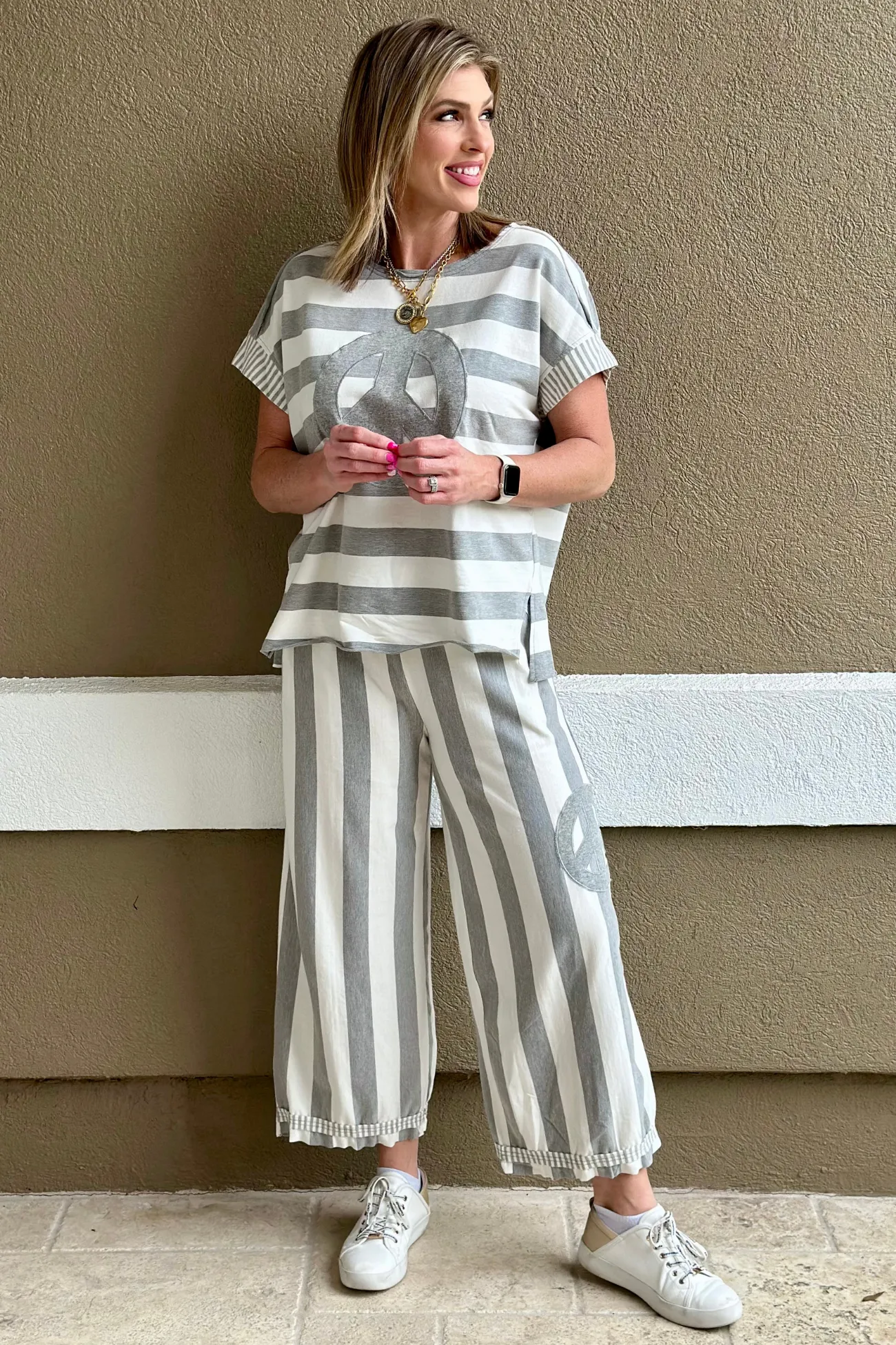 Harmony Stripe French Terry Lounge Set