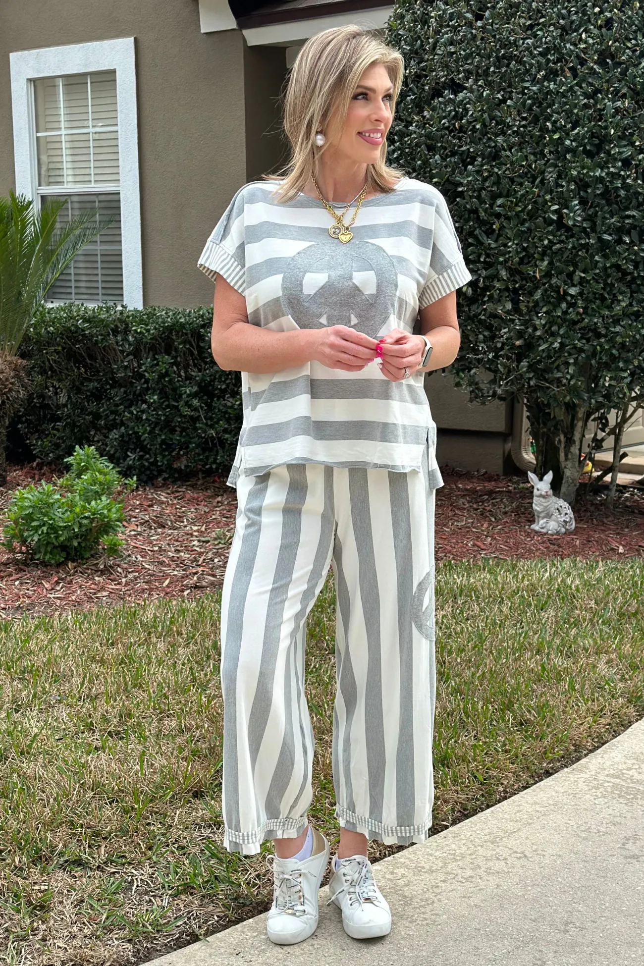 Harmony Stripe French Terry Lounge Set
