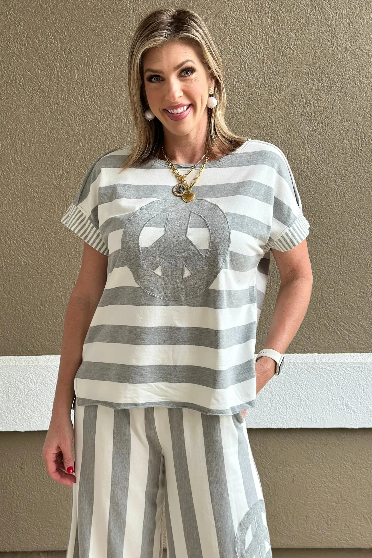 Harmony Stripe French Terry Lounge Set