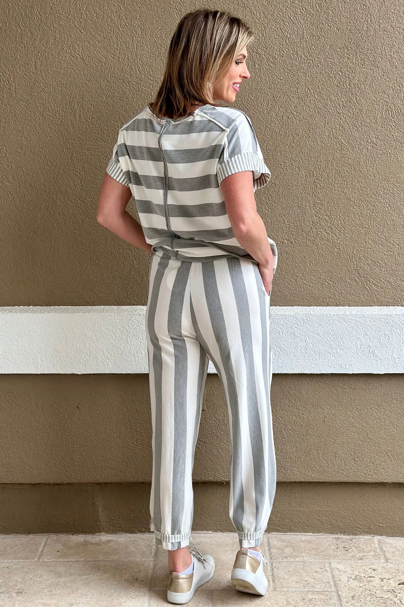 Harmony Stripe French Terry Lounge Set