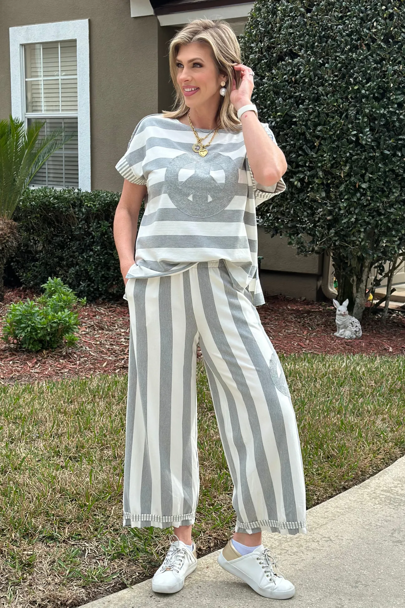 Harmony Stripe French Terry Lounge Set