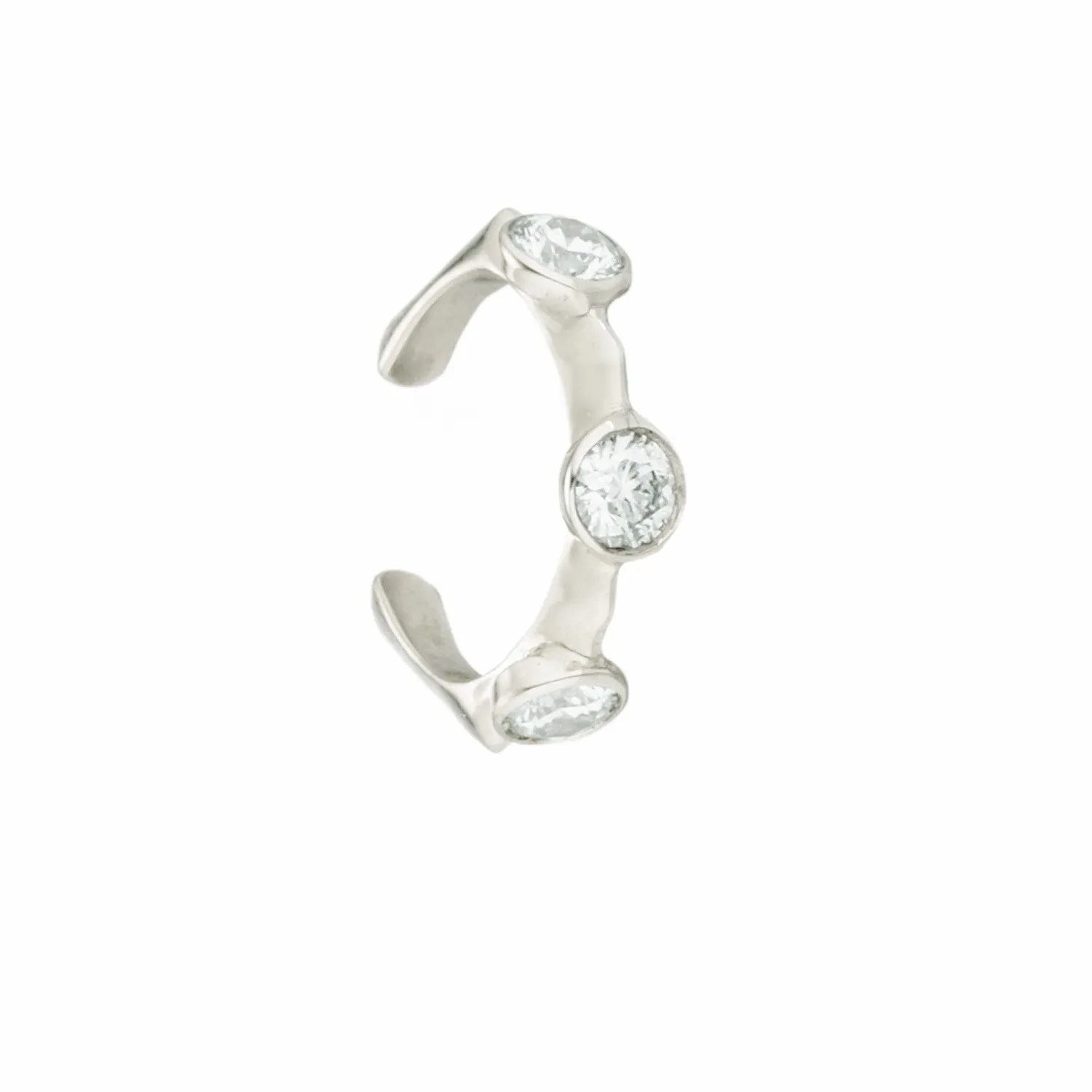 Hexagon Diamond Ear Cuff | more gold options