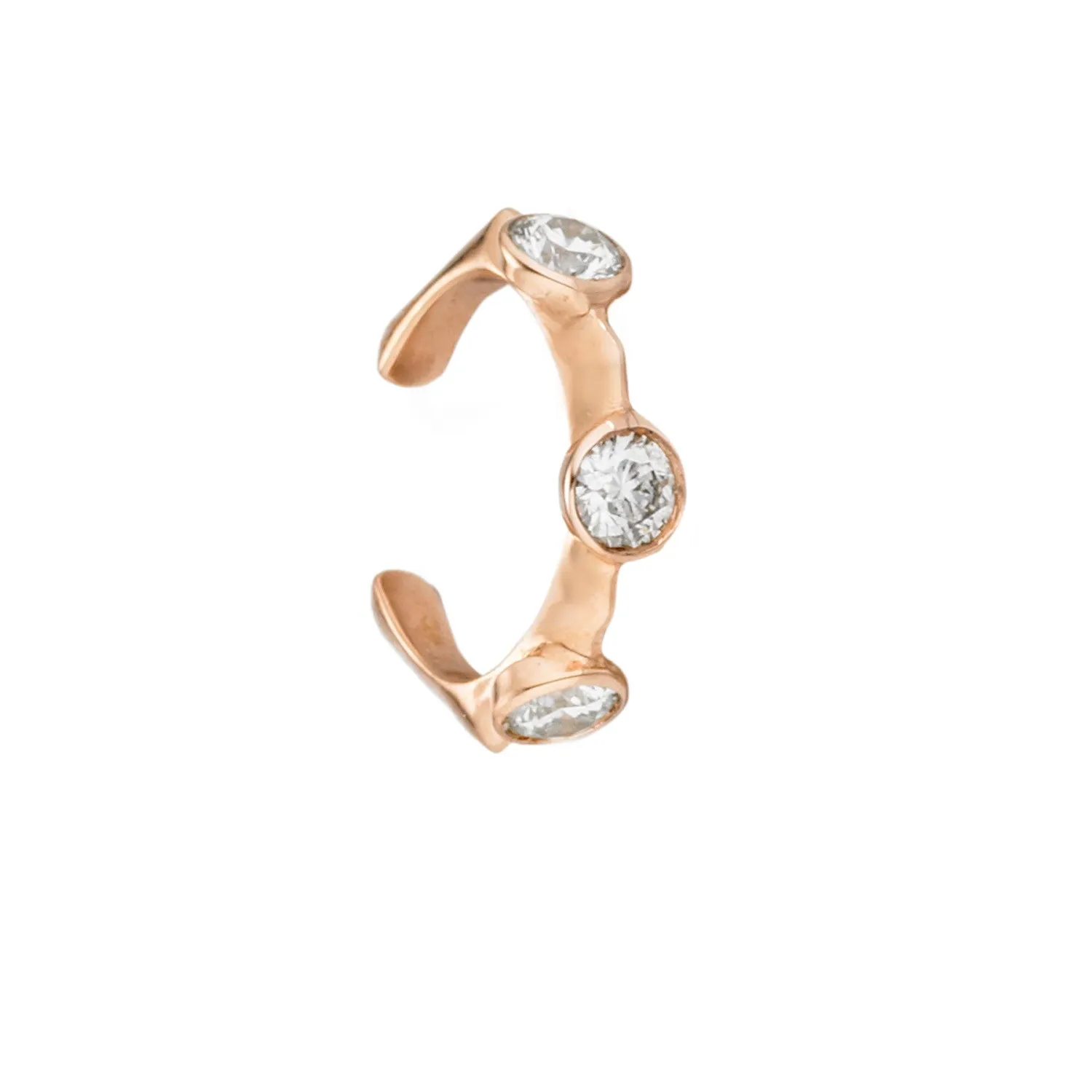 Hexagon Diamond Ear Cuff | more gold options