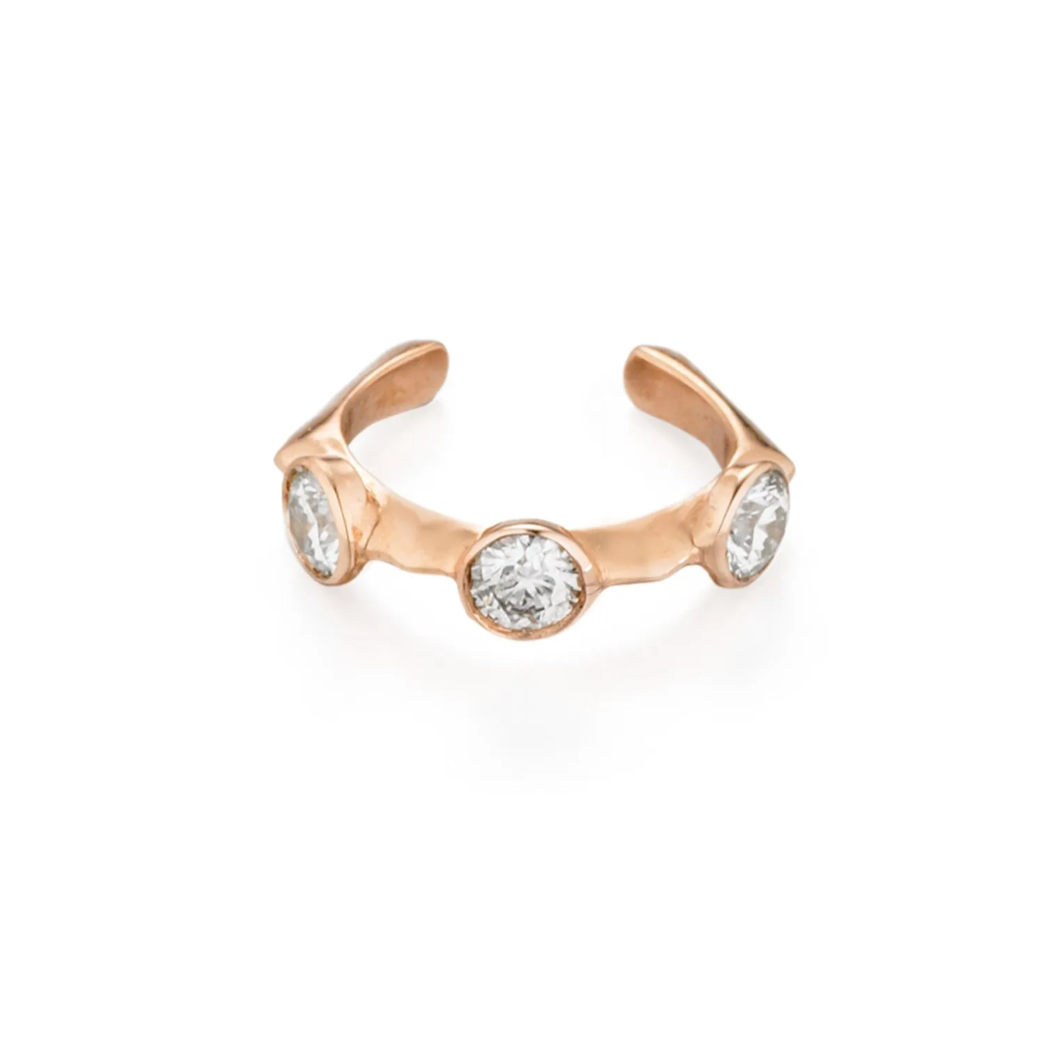 Hexagon Diamond Ear Cuff | more gold options
