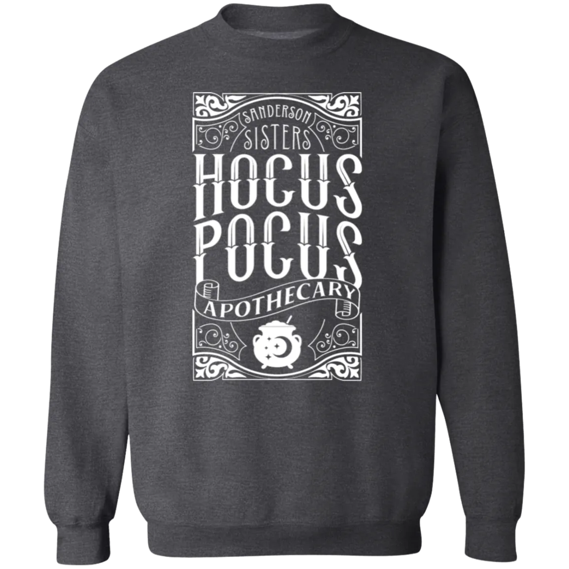 Hocus Pocus Apothecary Gildan Crewneck Sweatshirt – The Perfect Blend of Spooky and Cozy!