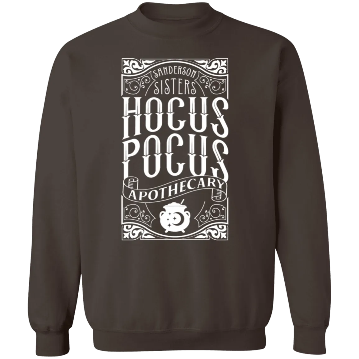 Hocus Pocus Apothecary Gildan Crewneck Sweatshirt – The Perfect Blend of Spooky and Cozy!