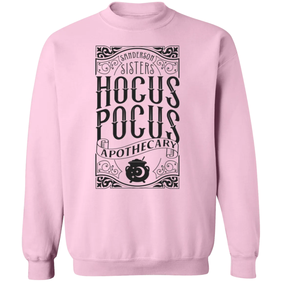 Hocus Pocus Apothecary Gildan Crewneck Sweatshirt – The Perfect Blend of Spooky and Cozy!