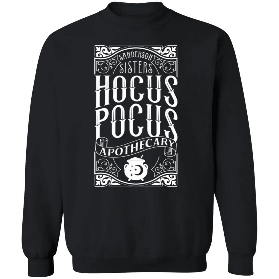 Hocus Pocus Apothecary Gildan Crewneck Sweatshirt – The Perfect Blend of Spooky and Cozy!