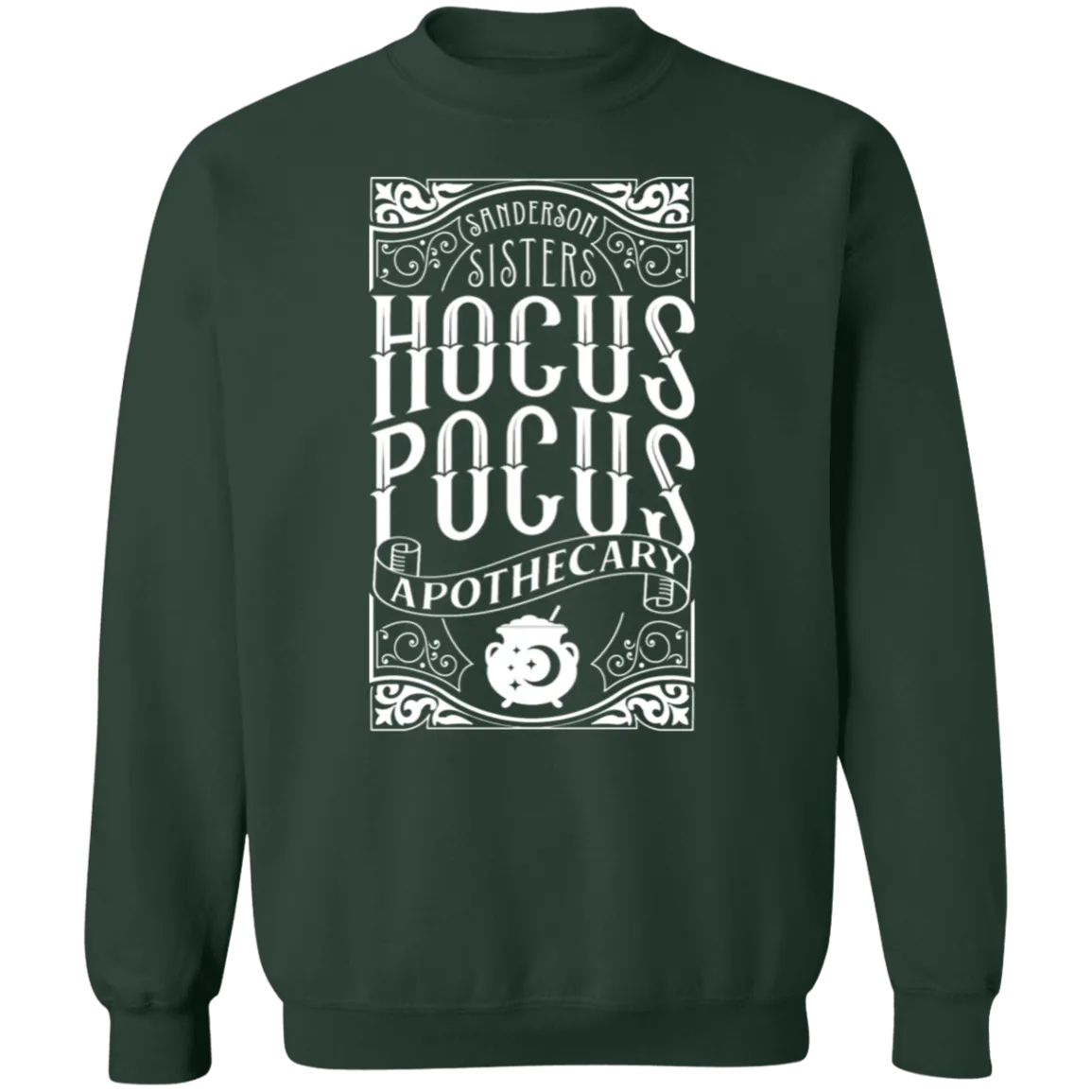 Hocus Pocus Apothecary Gildan Crewneck Sweatshirt – The Perfect Blend of Spooky and Cozy!