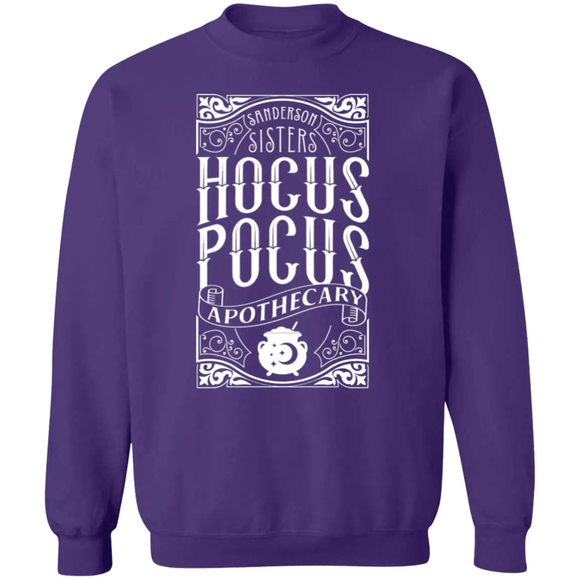 Hocus Pocus Apothecary Gildan Crewneck Sweatshirt – The Perfect Blend of Spooky and Cozy!