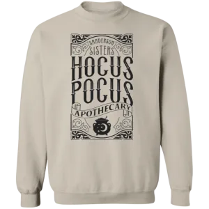 Hocus Pocus Apothecary Gildan Crewneck Sweatshirt – The Perfect Blend of Spooky and Cozy!