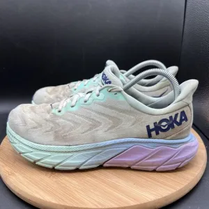 Hoka One One Women’s Size 9 D Arahi 6 1123195 SOLM Green Running Shoes Sneakers