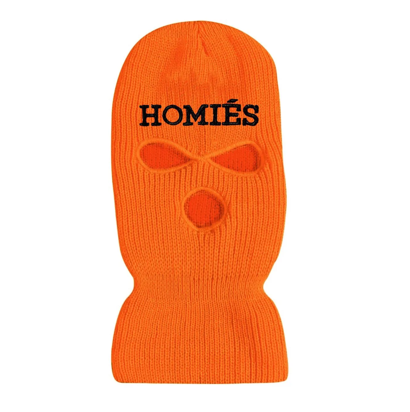 HOMIÉS NEON ORANGE/BLACK SKI MASK BEANIE