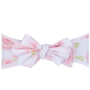 Jersey Cotton Spandex Baby Headband - Rose Print