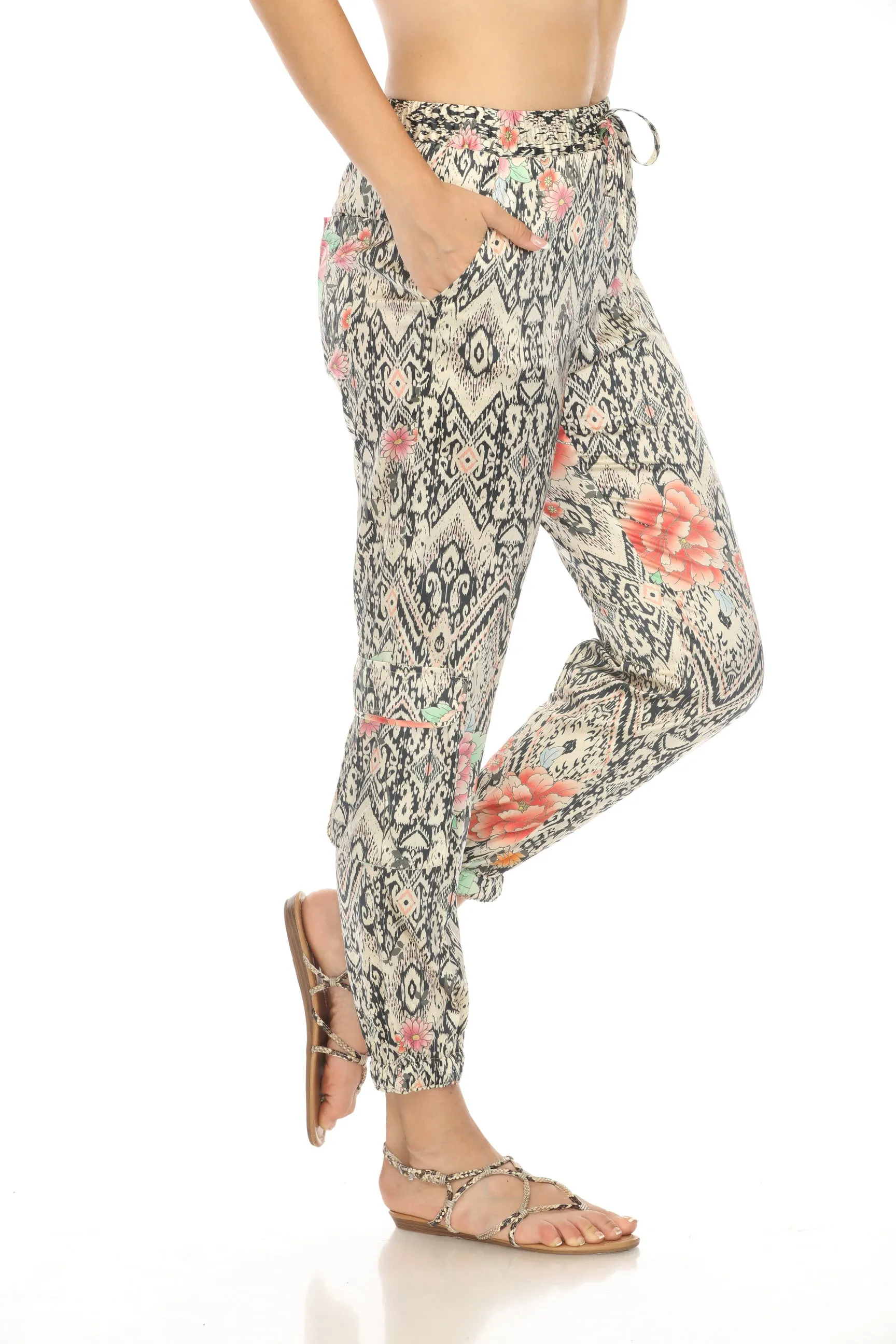 Johnny Was Callea Cargo Jogger Pants C64124A Boho Chic