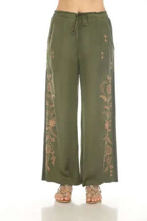 Johnny Was Workshop Chloe Ribbon Pants W60323 Boho Chic *
