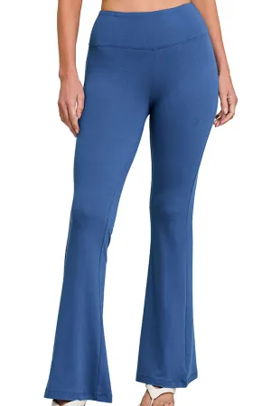 Just Breathe Light Navy Flare Butter Yoga Pants