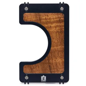 Koa Wood and Metal Slim Wallet