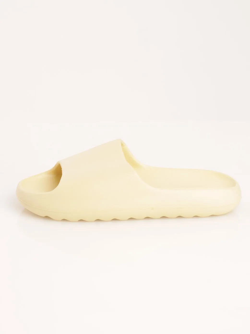 Ladies Summer Slide Sandal - Light Yellow
