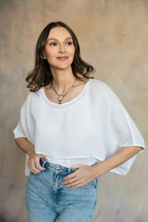 Lana Linen Topper (White)