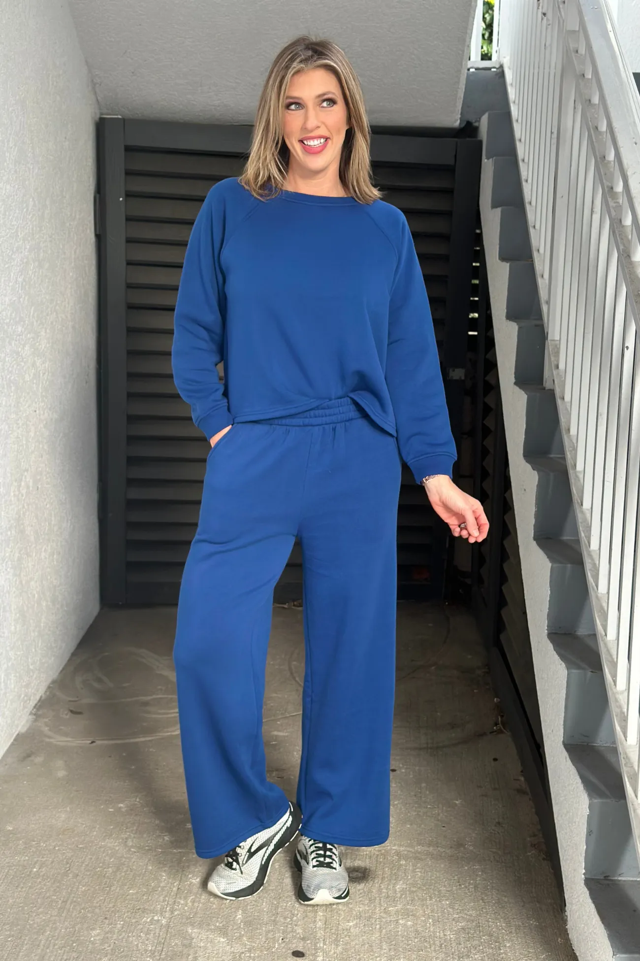 Learning Lessons Fleece Set-Navy