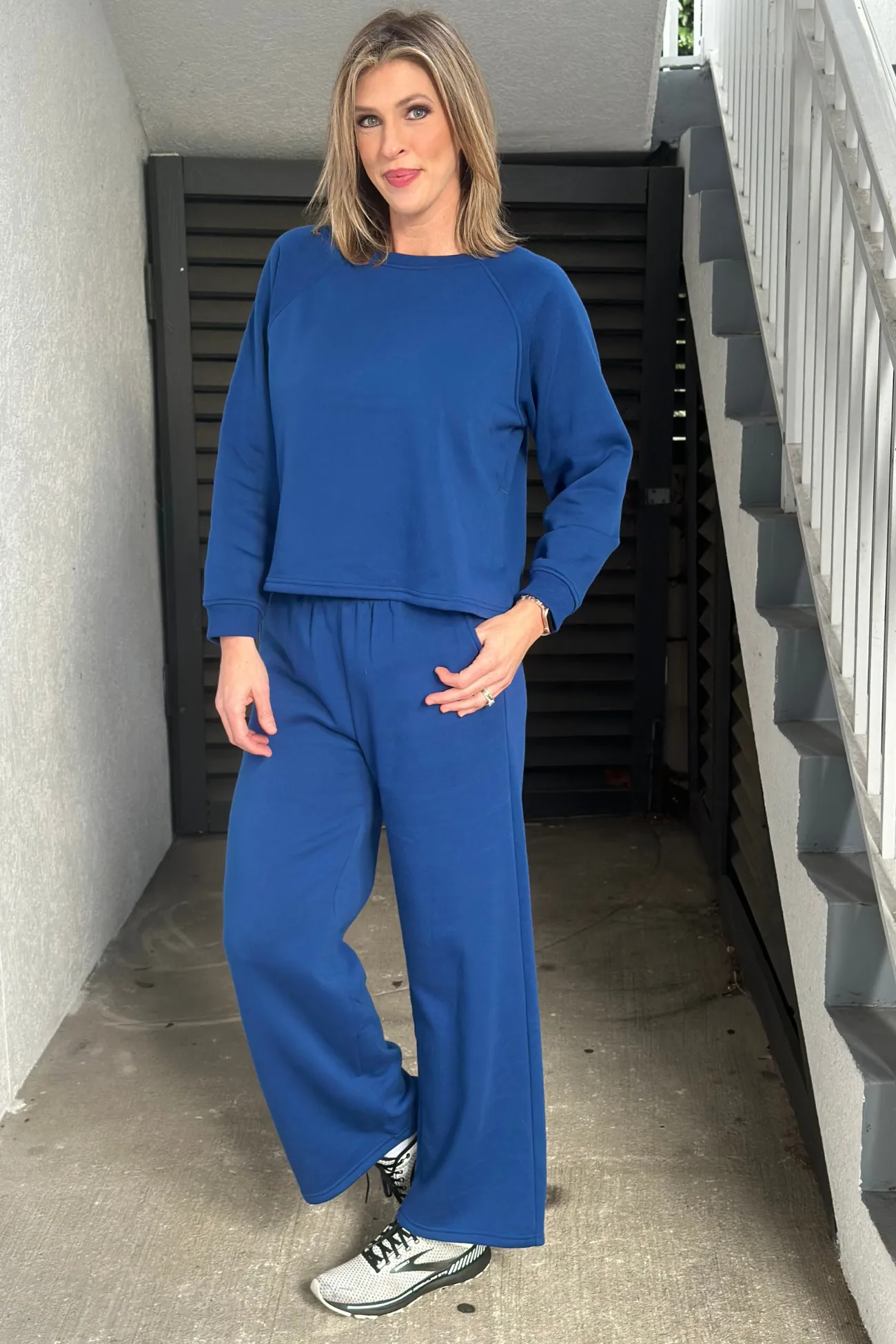 Learning Lessons Fleece Set-Navy